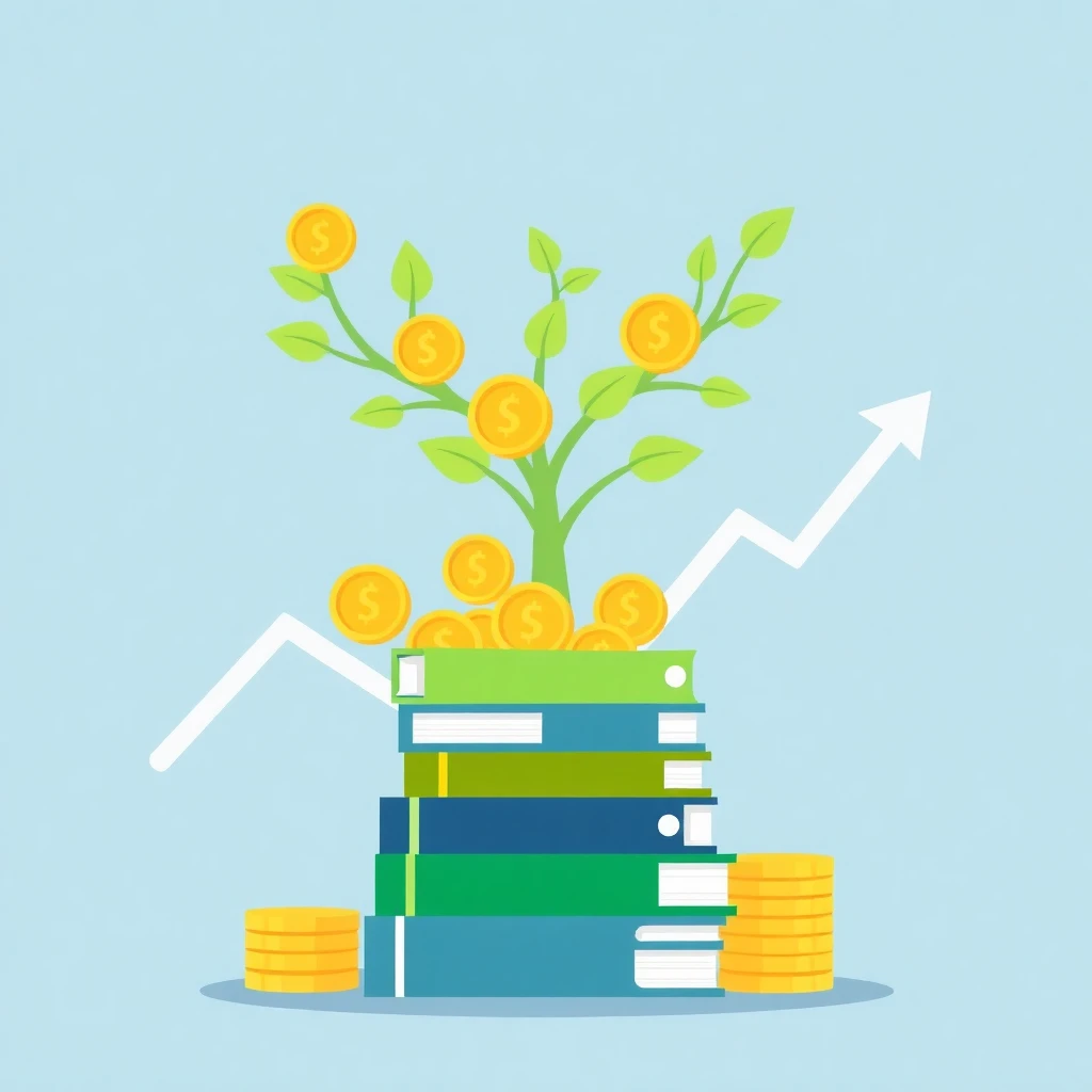 Conceptual image of investment growth